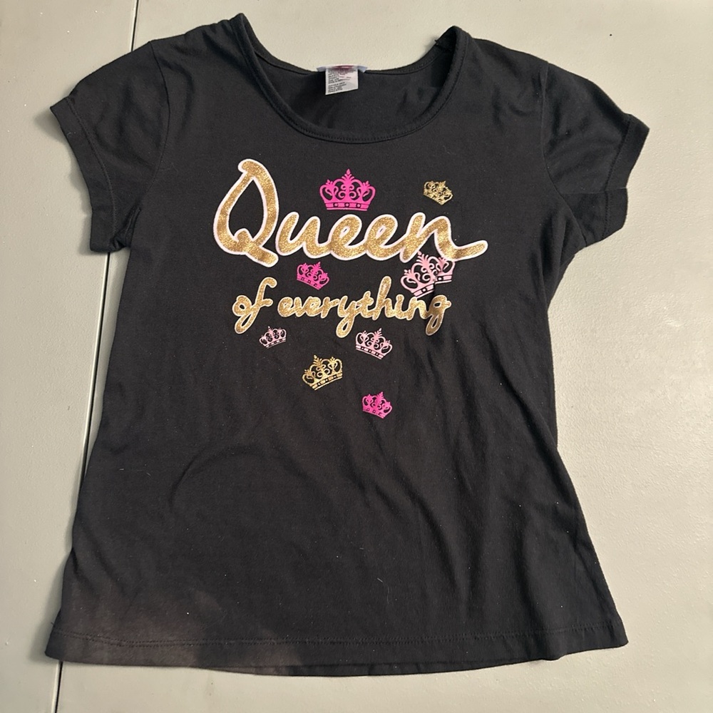 Black 'Queen of Everything' Kids T-Shirt
